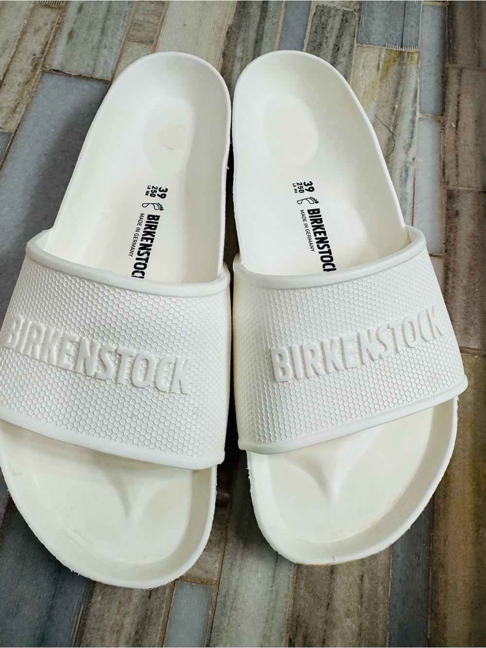 Birkenstock Barbados EVA White Slide Sandals Women’s Size 8 / EU 39 Narrow - Picture 4 of 11